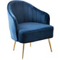 Contemporary Style Upholstered Arm Dining Chair Solid Back Side Chair for Home Dark Blue 1 Piece Brass Gold Clearhalo ' kitchen&dining_furn' 'Dining Chairs' 'Dining Tables & Seating' 'dining_chair' 'furn' 'furn_dining_chair' 'Furniture' 'furniture_dining_chair' 'Kitchen & Dining Furniture' 'kitchen' 3825694
