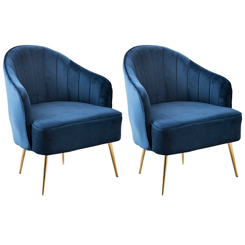 Contemporary Style Upholstered Arm Dining Chair Solid Back Side Chair for Home Dark Blue 2 Piece Set Brass Gold Clearhalo ' kitchen&dining_furn' 'Dining Chairs' 'Dining Tables & Seating' 'dining_chair' 'furn' 'furn_dining_chair' 'Furniture' 'furniture_dining_chair' 'Kitchen & Dining Furniture' 'kitchen' 3825695