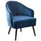Contemporary Style Upholstered Arm Dining Chair Solid Back Side Chair for Home Dark Blue 1 Piece Black Clearhalo ' kitchen&dining_furn' 'Dining Chairs' 'Dining Tables & Seating' 'dining_chair' 'furn' 'furn_dining_chair' 'Furniture' 'furniture_dining_chair' 'Kitchen & Dining Furniture' 'kitchen' 3825697