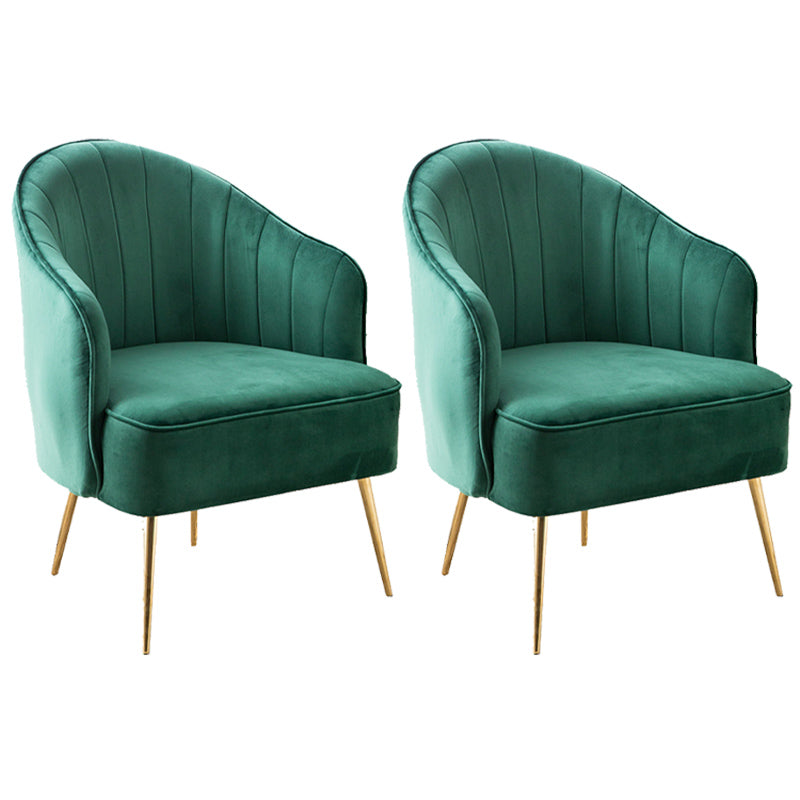 Contemporary Style Upholstered Arm Dining Chair Solid Back Side Chair for Home Blackish Green 2 Piece Set Brass Gold Clearhalo ' kitchen&dining_furn' 'Dining Chairs' 'Dining Tables & Seating' 'dining_chair' 'furn' 'furn_dining_chair' 'Furniture' 'furniture_dining_chair' 'Kitchen & Dining Furniture' 'kitchen' 3825701