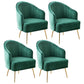 Contemporary Style Upholstered Arm Dining Chair Solid Back Side Chair for Home Blackish Green 4 Piece Set Brass Gold Clearhalo ' kitchen&dining_furn' 'Dining Chairs' 'Dining Tables & Seating' 'dining_chair' 'furn' 'furn_dining_chair' 'Furniture' 'furniture_dining_chair' 'Kitchen & Dining Furniture' 'kitchen' 3825702