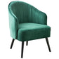 Contemporary Style Upholstered Arm Dining Chair Solid Back Side Chair for Home Blackish Green 1 Piece Black Clearhalo ' kitchen&dining_furn' 'Dining Chairs' 'Dining Tables & Seating' 'dining_chair' 'furn' 'furn_dining_chair' 'Furniture' 'furniture_dining_chair' 'Kitchen & Dining Furniture' 'kitchen' 3825706