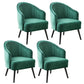 Contemporary Style Upholstered Arm Dining Chair Solid Back Side Chair for Home Blackish Green 4 Piece Set Black Clearhalo ' kitchen&dining_furn' 'Dining Chairs' 'Dining Tables & Seating' 'dining_chair' 'furn' 'furn_dining_chair' 'Furniture' 'furniture_dining_chair' 'Kitchen & Dining Furniture' 'kitchen' 3825708