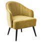 Contemporary Style Upholstered Arm Dining Chair Solid Back Side Chair for Home Yellow 1 Piece Black Clearhalo ' kitchen&dining_furn' 'Dining Chairs' 'Dining Tables & Seating' 'dining_chair' 'furn' 'furn_dining_chair' 'Furniture' 'furniture_dining_chair' 'Kitchen & Dining Furniture' 'kitchen' 3825709