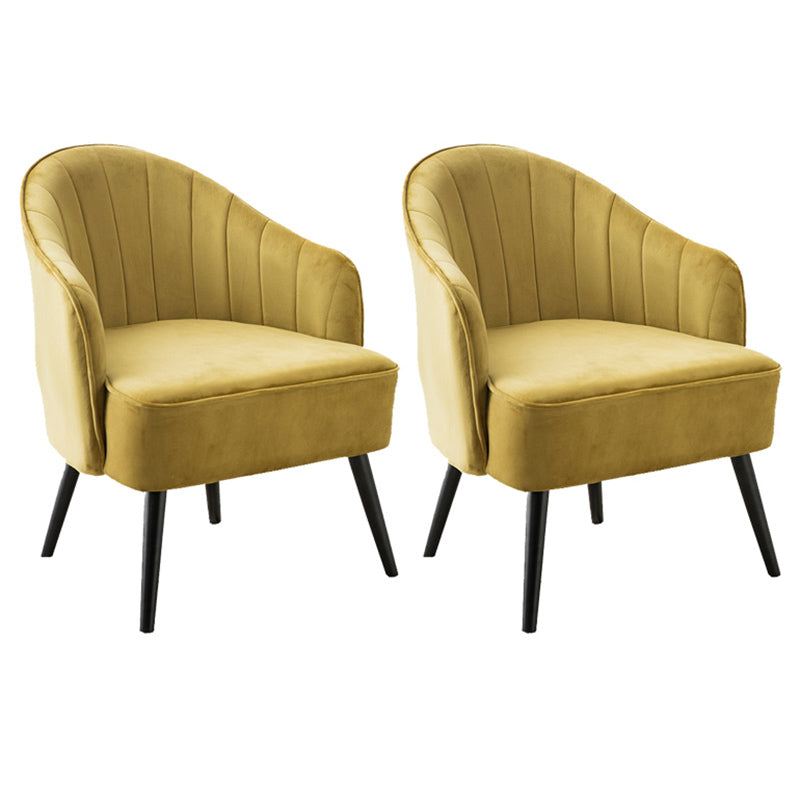 Contemporary Style Upholstered Arm Dining Chair Solid Back Side Chair for Home Yellow 2 Piece Set Black Clearhalo ' kitchen&dining_furn' 'Dining Chairs' 'Dining Tables & Seating' 'dining_chair' 'furn' 'furn_dining_chair' 'Furniture' 'furniture_dining_chair' 'Kitchen & Dining Furniture' 'kitchen' 3825710