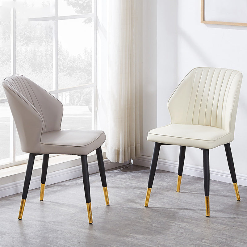 Modern Style Dining Side Chair with Metal Legs Armless Chair for Kitchen Clearhalo ' kitchen&dining_furn' 'Dining Chairs' 'Dining Tables & Seating' 'dining_chair' 'furn' 'furn_dining_chair' 'Furniture' 'furniture_dining_chair' 'Kitchen & Dining Furniture' 'kitchen' 3825712