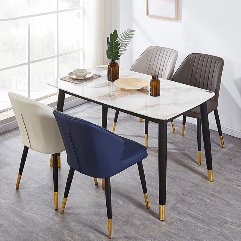Modern Style Dining Side Chair with Metal Legs Armless Chair for Kitchen Clearhalo ' kitchen&dining_furn' 'Dining Chairs' 'Dining Tables & Seating' 'dining_chair' 'furn' 'furn_dining_chair' 'Furniture' 'furniture_dining_chair' 'Kitchen & Dining Furniture' 'kitchen' 3825717
