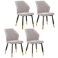 Modern Style Dining Side Chair with Metal Legs Armless Chair for Kitchen Light Gray 4 Piece Set Brass Gold Clearhalo ' kitchen&dining_furn' 'Dining Chairs' 'Dining Tables & Seating' 'dining_chair' 'furn' 'furn_dining_chair' 'Furniture' 'furniture_dining_chair' 'Kitchen & Dining Furniture' 'kitchen' 3825738