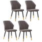 Modern Style Dining Side Chair with Metal Legs Armless Chair for Kitchen Dark Gray 4 Piece Set Brass Gold Clearhalo ' kitchen&dining_furn' 'Dining Chairs' 'Dining Tables & Seating' 'dining_chair' 'furn' 'furn_dining_chair' 'Furniture' 'furniture_dining_chair' 'Kitchen & Dining Furniture' 'kitchen' 3825747