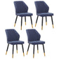 Modern Style Dining Side Chair with Metal Legs Armless Chair for Kitchen Blue 4 Piece Set Brass Gold Clearhalo ' kitchen&dining_furn' 'Dining Chairs' 'Dining Tables & Seating' 'dining_chair' 'furn' 'furn_dining_chair' 'Furniture' 'furniture_dining_chair' 'Kitchen & Dining Furniture' 'kitchen' 3825750
