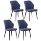 Modern Style Dining Side Chair with Metal Legs Armless Chair for Kitchen Blue 4 Piece Set Black Clearhalo ' kitchen&dining_furn' 'Dining Chairs' 'Dining Tables & Seating' 'dining_chair' 'furn' 'furn_dining_chair' 'Furniture' 'furniture_dining_chair' 'Kitchen & Dining Furniture' 'kitchen' 3825753