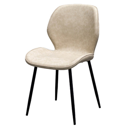 PU Leather Scandinavian Restaurant Side Chair Parsons Matte Finish Dining Chair Beige 1 Piece Black Clearhalo ' kitchen&dining_furn' 'Dining Chairs' 'Dining Tables & Seating' 'dining_chair' 'furn' 'furn_dining_chair' 'Furniture' 'furniture_dining_chair' 'Kitchen & Dining Furniture' 'kitchen' 3825755