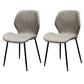 PU Leather Scandinavian Restaurant Side Chair Parsons Matte Finish Dining Chair Light Gray 2 Piece Set Black Clearhalo ' kitchen&dining_furn' 'Dining Chairs' 'Dining Tables & Seating' 'dining_chair' 'furn' 'furn_dining_chair' 'Furniture' 'furniture_dining_chair' 'Kitchen & Dining Furniture' 'kitchen' 3825763