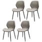 PU Leather Scandinavian Restaurant Side Chair Parsons Matte Finish Dining Chair Light Gray 4 Piece Set Black Clearhalo ' kitchen&dining_furn' 'Dining Chairs' 'Dining Tables & Seating' 'dining_chair' 'furn' 'furn_dining_chair' 'Furniture' 'furniture_dining_chair' 'Kitchen & Dining Furniture' 'kitchen' 3825764