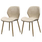 PU Leather Scandinavian Restaurant Side Chair Parsons Matte Finish Dining Chair Beige 2 Piece Set Brass Gold Clearhalo ' kitchen&dining_furn' 'Dining Chairs' 'Dining Tables & Seating' 'dining_chair' 'furn' 'furn_dining_chair' 'Furniture' 'furniture_dining_chair' 'Kitchen & Dining Furniture' 'kitchen' 3825768