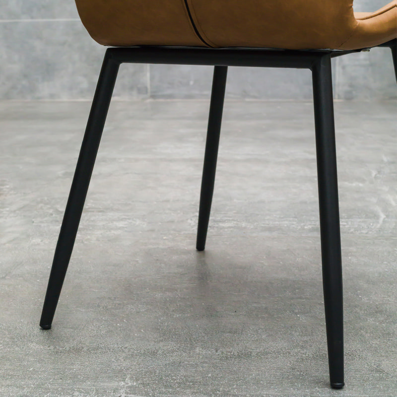 PU Leather Scandinavian Restaurant Side Chair Parsons Matte Finish Dining Chair Clearhalo ' kitchen&dining_furn' 'Dining Chairs' 'Dining Tables & Seating' 'dining_chair' 'furn' 'furn_dining_chair' 'Furniture' 'furniture_dining_chair' 'Kitchen & Dining Furniture' 'kitchen' 3825769