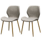 PU Leather Scandinavian Restaurant Side Chair Parsons Matte Finish Dining Chair Light Gray 2 Piece Set Brass Gold Clearhalo ' kitchen&dining_furn' 'Dining Chairs' 'Dining Tables & Seating' 'dining_chair' 'furn' 'furn_dining_chair' 'Furniture' 'furniture_dining_chair' 'Kitchen & Dining Furniture' 'kitchen' 3825774
