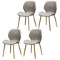 PU Leather Scandinavian Restaurant Side Chair Parsons Matte Finish Dining Chair Light Gray 4 Piece Set Brass Gold Clearhalo ' kitchen&dining_furn' 'Dining Chairs' 'Dining Tables & Seating' 'dining_chair' 'furn' 'furn_dining_chair' 'Furniture' 'furniture_dining_chair' 'Kitchen & Dining Furniture' 'kitchen' 3825775