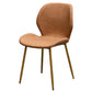 PU Leather Scandinavian Restaurant Side Chair Parsons Matte Finish Dining Chair Brown 1 Piece Brass Gold Clearhalo ' kitchen&dining_furn' 'Dining Chairs' 'Dining Tables & Seating' 'dining_chair' 'furn' 'furn_dining_chair' 'Furniture' 'furniture_dining_chair' 'Kitchen & Dining Furniture' 'kitchen' 3825776