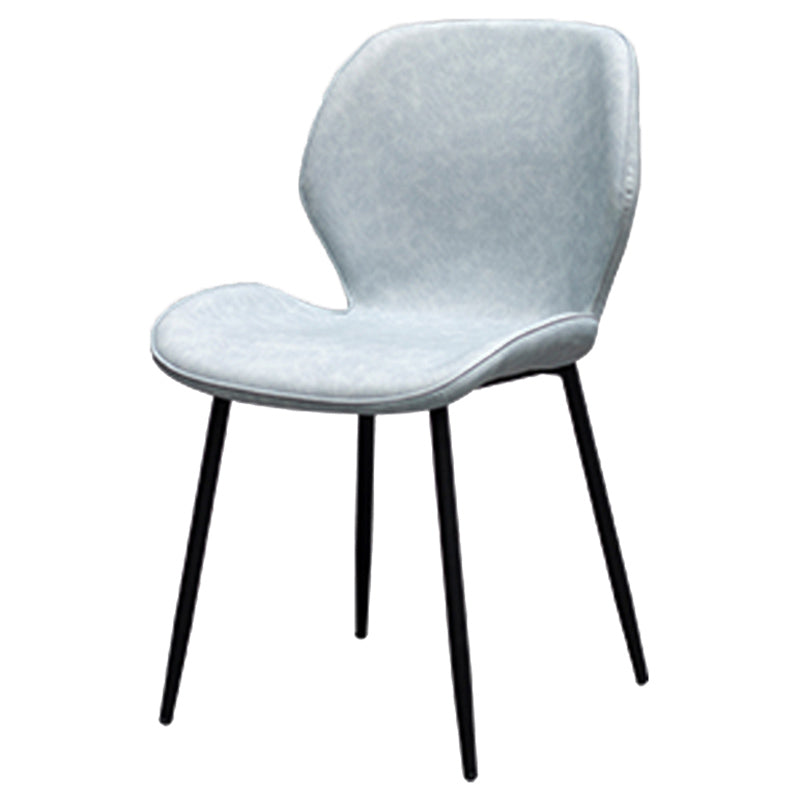 PU Leather Scandinavian Restaurant Side Chair Parsons Matte Finish Dining Chair Light Blue 1 Piece Black Clearhalo ' kitchen&dining_furn' 'Dining Chairs' 'Dining Tables & Seating' 'dining_chair' 'furn' 'furn_dining_chair' 'Furniture' 'furniture_dining_chair' 'Kitchen & Dining Furniture' 'kitchen' 3825782