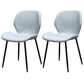 PU Leather Scandinavian Restaurant Side Chair Parsons Matte Finish Dining Chair Light Blue 2 Piece Set Black Clearhalo ' kitchen&dining_furn' 'Dining Chairs' 'Dining Tables & Seating' 'dining_chair' 'furn' 'furn_dining_chair' 'Furniture' 'furniture_dining_chair' 'Kitchen & Dining Furniture' 'kitchen' 3825783