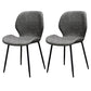 PU Leather Scandinavian Restaurant Side Chair Parsons Matte Finish Dining Chair Dark Gray 2 Piece Set Black Clearhalo ' kitchen&dining_furn' 'Dining Chairs' 'Dining Tables & Seating' 'dining_chair' 'furn' 'furn_dining_chair' 'Furniture' 'furniture_dining_chair' 'Kitchen & Dining Furniture' 'kitchen' 3825786