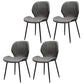 PU Leather Scandinavian Restaurant Side Chair Parsons Matte Finish Dining Chair Dark Gray 4 Piece Set Black Clearhalo ' kitchen&dining_furn' 'Dining Chairs' 'Dining Tables & Seating' 'dining_chair' 'furn' 'furn_dining_chair' 'Furniture' 'furniture_dining_chair' 'Kitchen & Dining Furniture' 'kitchen' 3825787