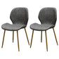 PU Leather Scandinavian Restaurant Side Chair Parsons Matte Finish Dining Chair Dark Gray 2 Piece Set Brass Gold Clearhalo ' kitchen&dining_furn' 'Dining Chairs' 'Dining Tables & Seating' 'dining_chair' 'furn' 'furn_dining_chair' 'Furniture' 'furniture_dining_chair' 'Kitchen & Dining Furniture' 'kitchen' 3825789
