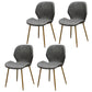 PU Leather Scandinavian Restaurant Side Chair Parsons Matte Finish Dining Chair Dark Gray 4 Piece Set Brass Gold Clearhalo ' kitchen&dining_furn' 'Dining Chairs' 'Dining Tables & Seating' 'dining_chair' 'furn' 'furn_dining_chair' 'Furniture' 'furniture_dining_chair' 'Kitchen & Dining Furniture' 'kitchen' 3825790