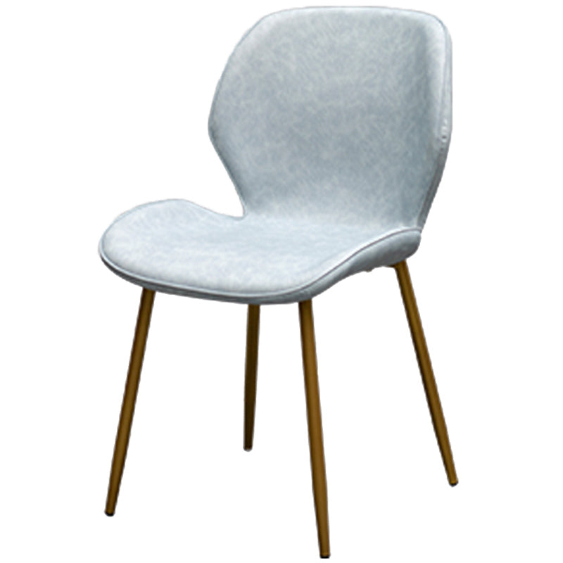 PU Leather Scandinavian Restaurant Side Chair Parsons Matte Finish Dining Chair Light Blue 1 Piece Brass Gold Clearhalo ' kitchen&dining_furn' 'Dining Chairs' 'Dining Tables & Seating' 'dining_chair' 'furn' 'furn_dining_chair' 'Furniture' 'furniture_dining_chair' 'Kitchen & Dining Furniture' 'kitchen' 3825791