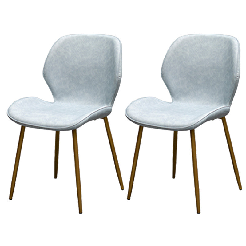 PU Leather Scandinavian Restaurant Side Chair Parsons Matte Finish Dining Chair Light Blue 2 Piece Set Brass Gold Clearhalo ' kitchen&dining_furn' 'Dining Chairs' 'Dining Tables & Seating' 'dining_chair' 'furn' 'furn_dining_chair' 'Furniture' 'furniture_dining_chair' 'Kitchen & Dining Furniture' 'kitchen' 3825792