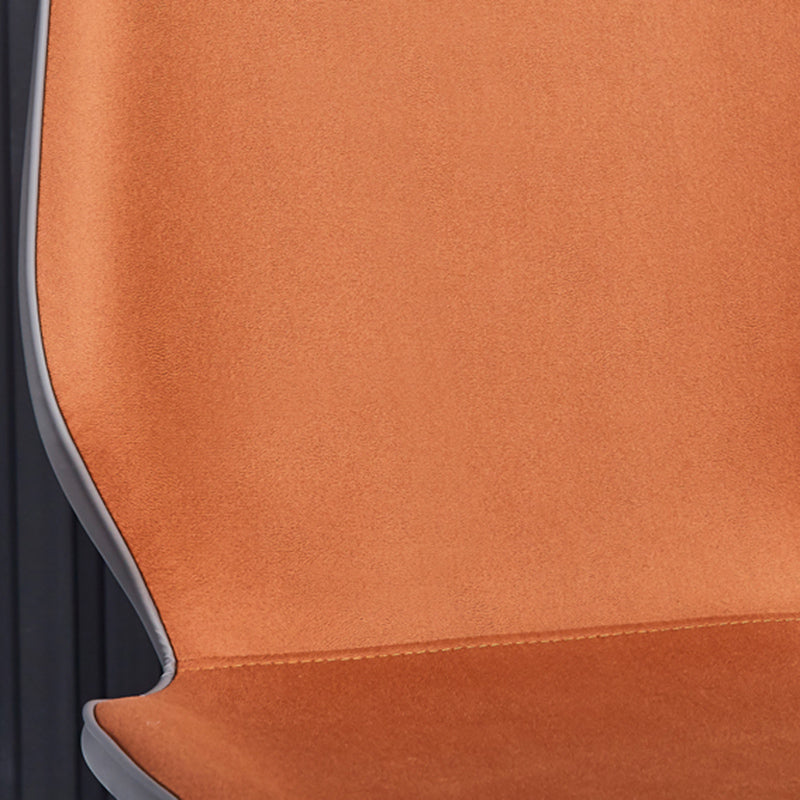 Home Scandinavian Side Chair Solid Back Upholstered Metal Dining Room Chair Clearhalo ' kitchen&dining_furn' 'Dining Chairs' 'Dining Tables & Seating' 'dining_chair' 'furn' 'furn_dining_chair' 'Furniture' 'furniture_dining_chair' 'Kitchen & Dining Furniture' 'kitchen' 3825805