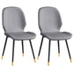 Home Scandinavian Side Chair Solid Back Upholstered Metal Dining Room Chair Dark Gray 2 Piece Set Brass Gold Clearhalo ' kitchen&dining_furn' 'Dining Chairs' 'Dining Tables & Seating' 'dining_chair' 'furn' 'furn_dining_chair' 'Furniture' 'furniture_dining_chair' 'Kitchen & Dining Furniture' 'kitchen' 3825806