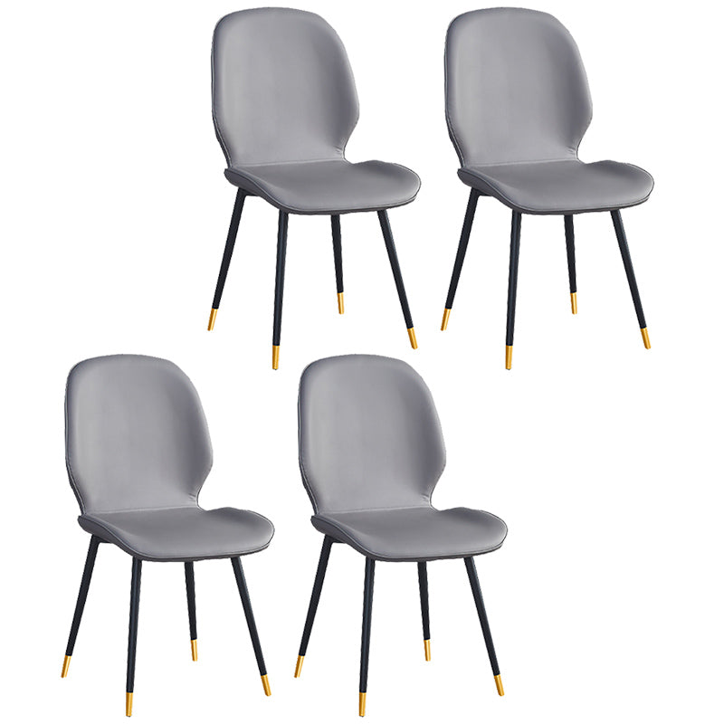 Home Scandinavian Side Chair Solid Back Upholstered Metal Dining Room Chair Dark Gray 4 Piece Set Brass Gold Clearhalo ' kitchen&dining_furn' 'Dining Chairs' 'Dining Tables & Seating' 'dining_chair' 'furn' 'furn_dining_chair' 'Furniture' 'furniture_dining_chair' 'Kitchen & Dining Furniture' 'kitchen' 3825808