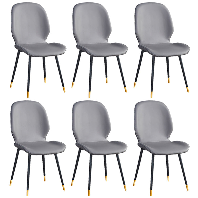 Home Scandinavian Side Chair Solid Back Upholstered Metal Dining Room Chair Dark Gray 6 Piece Set Brass Gold Clearhalo ' kitchen&dining_furn' 'Dining Chairs' 'Dining Tables & Seating' 'dining_chair' 'furn' 'furn_dining_chair' 'Furniture' 'furniture_dining_chair' 'Kitchen & Dining Furniture' 'kitchen' 3825811