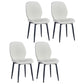 Home Scandinavian Side Chair Solid Back Upholstered Metal Dining Room Chair White 4 Piece Set Black Clearhalo ' kitchen&dining_furn' 'Dining Chairs' 'Dining Tables & Seating' 'dining_chair' 'furn' 'furn_dining_chair' 'Furniture' 'furniture_dining_chair' 'Kitchen & Dining Furniture' 'kitchen' 3825814