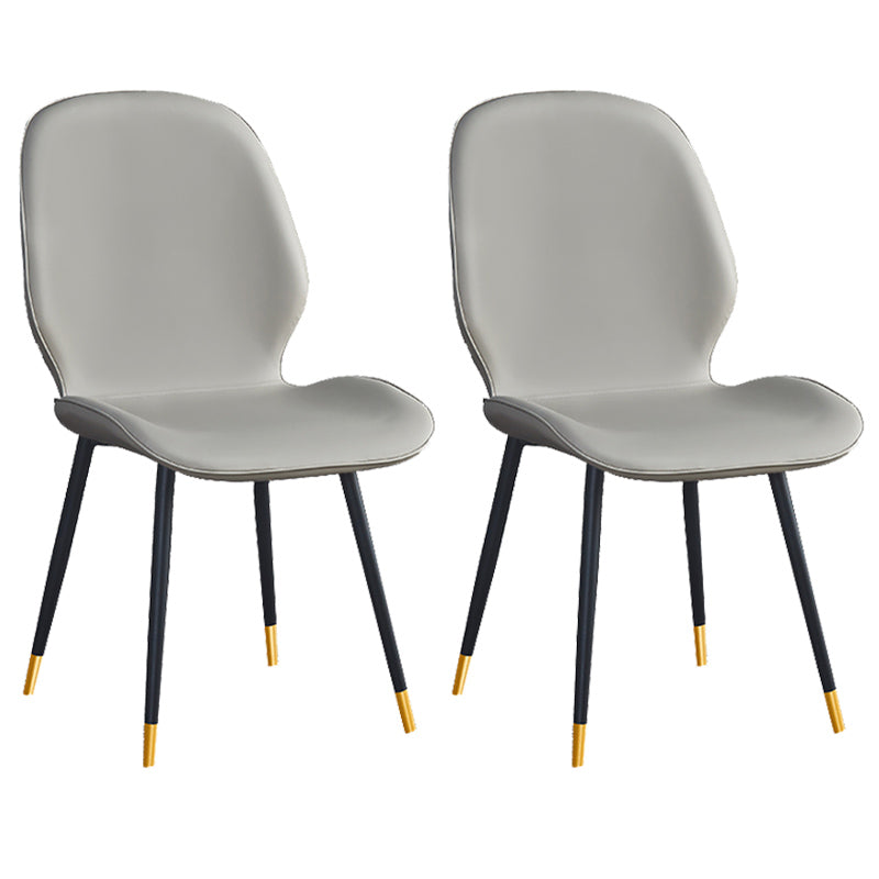 Home Scandinavian Side Chair Solid Back Upholstered Metal Dining Room Chair Light Gray 2 Piece Set Brass Gold Clearhalo ' kitchen&dining_furn' 'Dining Chairs' 'Dining Tables & Seating' 'dining_chair' 'furn' 'furn_dining_chair' 'Furniture' 'furniture_dining_chair' 'Kitchen & Dining Furniture' 'kitchen' 3825823