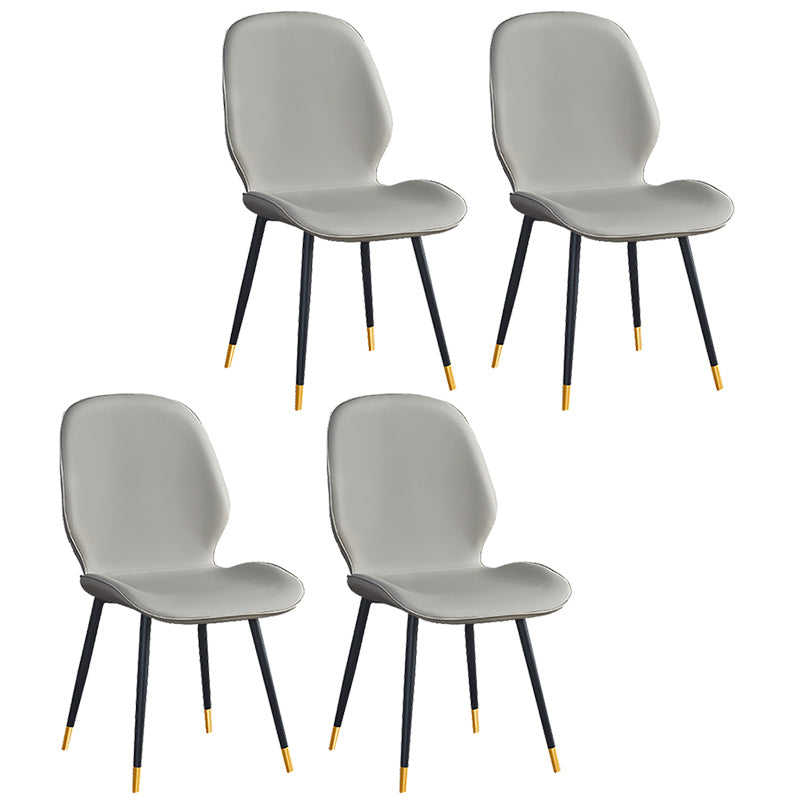 Home Scandinavian Side Chair Solid Back Upholstered Metal Dining Room Chair Light Gray 4 Piece Set Brass Gold Clearhalo ' kitchen&dining_furn' 'Dining Chairs' 'Dining Tables & Seating' 'dining_chair' 'furn' 'furn_dining_chair' 'Furniture' 'furniture_dining_chair' 'Kitchen & Dining Furniture' 'kitchen' 3825824