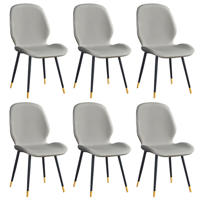 Home Scandinavian Side Chair Solid Back Upholstered Metal Dining Room Chair Light Gray 6 Piece Set Brass Gold Clearhalo ' kitchen&dining_furn' 'Dining Chairs' 'Dining Tables & Seating' 'dining_chair' 'furn' 'furn_dining_chair' 'Furniture' 'furniture_dining_chair' 'Kitchen & Dining Furniture' 'kitchen' 3825825