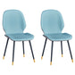 Home Scandinavian Side Chair Solid Back Upholstered Metal Dining Room Chair Blue 2 Piece Set Brass Gold Clearhalo ' kitchen&dining_furn' 'Dining Chairs' 'Dining Tables & Seating' 'dining_chair' 'furn' 'furn_dining_chair' 'Furniture' 'furniture_dining_chair' 'Kitchen & Dining Furniture' 'kitchen' 3825835