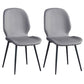Home Scandinavian Side Chair Solid Back Upholstered Metal Dining Room Chair Dark Gray 2 Piece Set Black Clearhalo ' kitchen&dining_furn' 'Dining Chairs' 'Dining Tables & Seating' 'dining_chair' 'furn' 'furn_dining_chair' 'Furniture' 'furniture_dining_chair' 'Kitchen & Dining Furniture' 'kitchen' 3825838