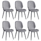 Home Scandinavian Side Chair Solid Back Upholstered Metal Dining Room Chair Dark Gray 6 Piece Set Black Clearhalo ' kitchen&dining_furn' 'Dining Chairs' 'Dining Tables & Seating' 'dining_chair' 'furn' 'furn_dining_chair' 'Furniture' 'furniture_dining_chair' 'Kitchen & Dining Furniture' 'kitchen' 3825840