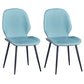 Home Scandinavian Side Chair Solid Back Upholstered Metal Dining Room Chair Blue 2 Piece Set Black Clearhalo ' kitchen&dining_furn' 'Dining Chairs' 'Dining Tables & Seating' 'dining_chair' 'furn' 'furn_dining_chair' 'Furniture' 'furniture_dining_chair' 'Kitchen & Dining Furniture' 'kitchen' 3825853