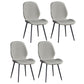 Home Scandinavian Side Chair Solid Back Upholstered Metal Dining Room Chair Light Gray 4 Piece Set Black Clearhalo ' kitchen&dining_furn' 'Dining Chairs' 'Dining Tables & Seating' 'dining_chair' 'furn' 'furn_dining_chair' 'Furniture' 'furniture_dining_chair' 'Kitchen & Dining Furniture' 'kitchen' 3825860