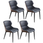 Contemporary Metal Dining Room Chairs Wingback Side Armchair for Home Use Dark Blue 4 Piece Set Clearhalo ' kitchen&dining_furn' 'Dining Chairs' 'Dining Tables & Seating' 'dining_chair' 'furn' 'furn_dining_chair' 'Furniture' 'furniture_dining_chair' 'Kitchen & Dining Furniture' 'kitchen' 3825864