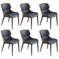 Contemporary Metal Dining Room Chairs Wingback Side Armchair for Home Use Dark Blue 6 Piece Set Clearhalo ' kitchen&dining_furn' 'Dining Chairs' 'Dining Tables & Seating' 'dining_chair' 'furn' 'furn_dining_chair' 'Furniture' 'furniture_dining_chair' 'Kitchen & Dining Furniture' 'kitchen' 3825867
