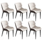 Contemporary Metal Dining Room Chairs Wingback Side Armchair for Home Use Gray-White 6 Piece Set Clearhalo ' kitchen&dining_furn' 'Dining Chairs' 'Dining Tables & Seating' 'dining_chair' 'furn' 'furn_dining_chair' 'Furniture' 'furniture_dining_chair' 'Kitchen & Dining Furniture' 'kitchen' 3825872