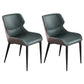 Contemporary Metal Dining Room Chairs Wingback Side Armchair for Home Use Blackish Green 2 Piece Set Clearhalo ' kitchen&dining_furn' 'Dining Chairs' 'Dining Tables & Seating' 'dining_chair' 'furn' 'furn_dining_chair' 'Furniture' 'furniture_dining_chair' 'Kitchen & Dining Furniture' 'kitchen' 3825874