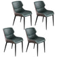 Contemporary Metal Dining Room Chairs Wingback Side Armchair for Home Use Blackish Green 4 Piece Set Clearhalo ' kitchen&dining_furn' 'Dining Chairs' 'Dining Tables & Seating' 'dining_chair' 'furn' 'furn_dining_chair' 'Furniture' 'furniture_dining_chair' 'Kitchen & Dining Furniture' 'kitchen' 3825877