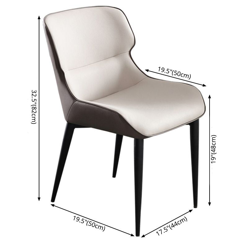 Contemporary Metal Dining Room Chairs Wingback Side Armchair for Home Use Clearhalo ' kitchen&dining_furn' 'Dining Chairs' 'Dining Tables & Seating' 'dining_chair' 'furn' 'furn_dining_chair' 'Furniture' 'furniture_dining_chair' 'Kitchen & Dining Furniture' 'kitchen' 3825880